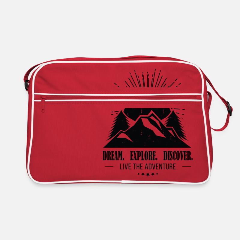 Dream - Explore - Discover Retro Tasche