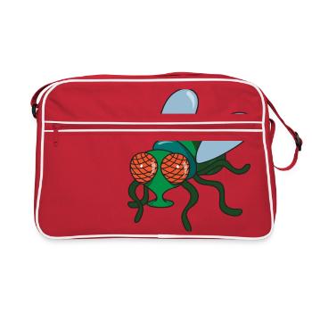 Fliege - Retro Tasche - Rot/Weiß - Vorne