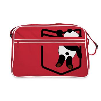 Shirt pocket Panda Pocket Panda - Retro Bag - red/white - Front