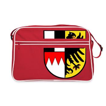 Armoiries de moyenne franconie - Sac Retro - rouge/blanc - Devant