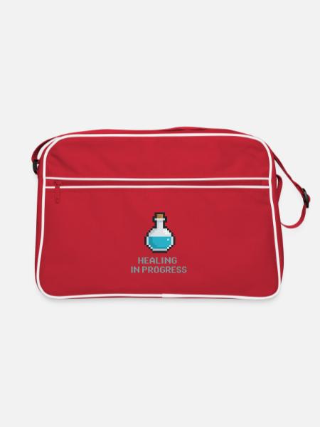 Pixel-Heiltrank - Retro Tasche - Rot/Weiß - Vorne