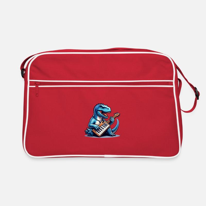 Cooler Dino Keyboard Spieler Design Retro Tasche
