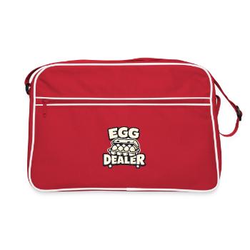 Marchand d’œufs - Éleveur de poulets - Sac Retro - rouge/blanc - Devant