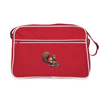 Funny Beaver Motorcycle Adventure - Retro Bag - red/white - Front