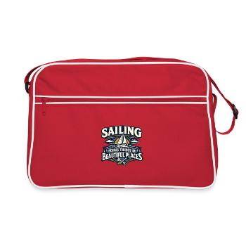 Réparations de voile - Sac Retro - rouge/blanc - Devant