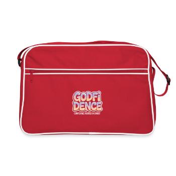 Le courage chrétien : la force de Godfidence - Sac Retro - rouge/blanc - Devant