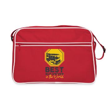 Best Bus Driver - Retro Tasche - Rot/Weiß - Vorne