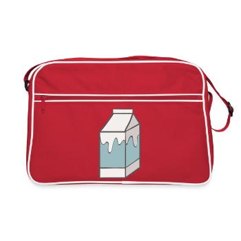 Milch - Retro Tasche - Rot/Weiß - Vorne