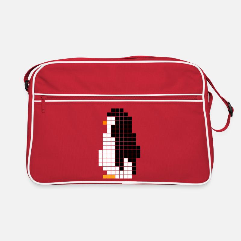 Pixel Penguin – Retro Animal Design Retro Bag