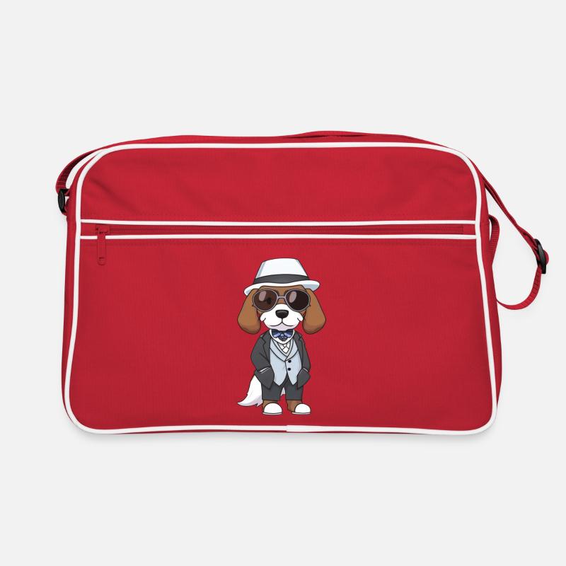 beagle hut brille Retro Tasche