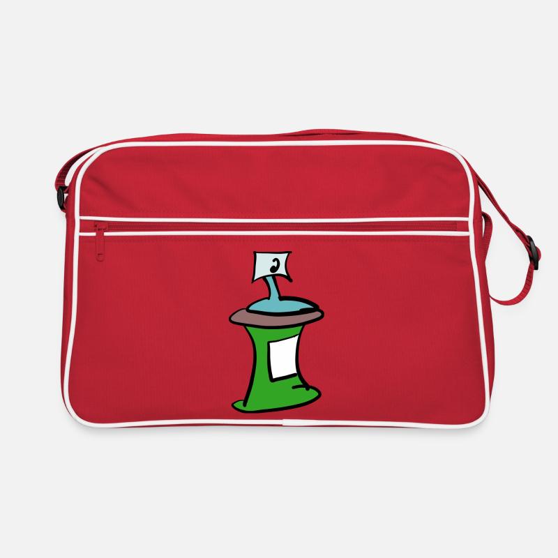 Spray can graffiti art style apparel. Retro Bag