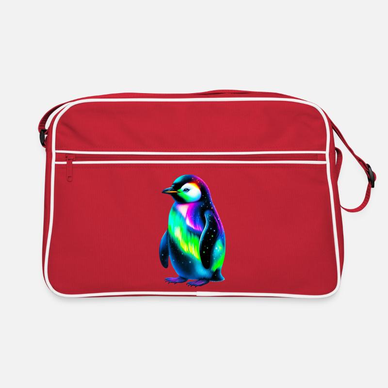 Pinguin - Retro Tasche - Rot/Weiß