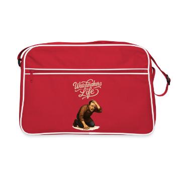 Watchmakers Life Illustration - Retro Bag - red/white - Front