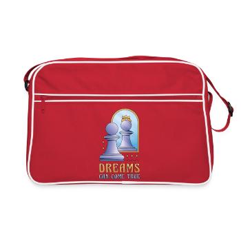 Dreams Can Come True Chess Pawn - Retro Bag - red/white - Front