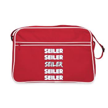 Job Seiler - Retro Tasche - Rot/Weiß - Vorne