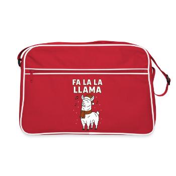 Fa La La Llama Noël Drôle de vacances - Sac Retro - rouge/blanc - Devant