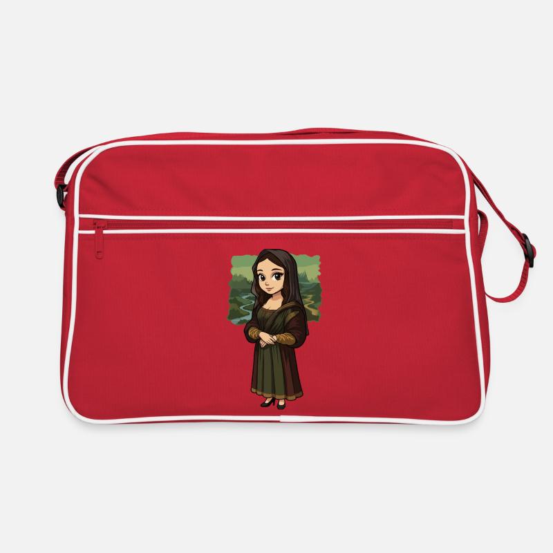 Mona-Lisa-Chibi-Stil Retro Tasche