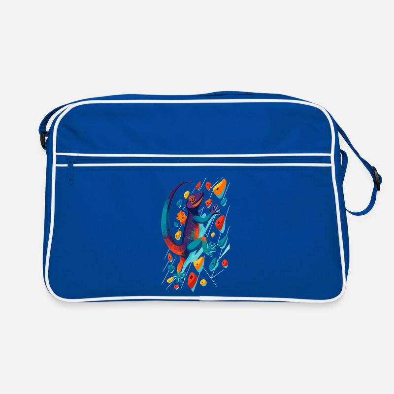 Bouldern Gecko Klettertier Klettern Echse Geschenk Retro Tasche