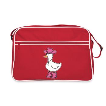 Bottes roses en look cowboy - Sac Retro - rouge/blanc - Devant