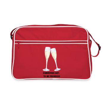 Prosecco Glasses - Retro Bag - red/white - Front