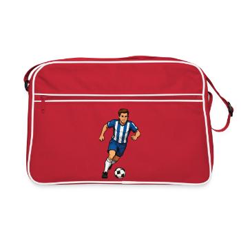 Football bleu et blanc - Sac Retro - rouge/blanc - Devant