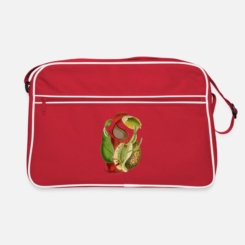 Fleischfressende Pflanze - Retro Tasche - Rot/Weiß