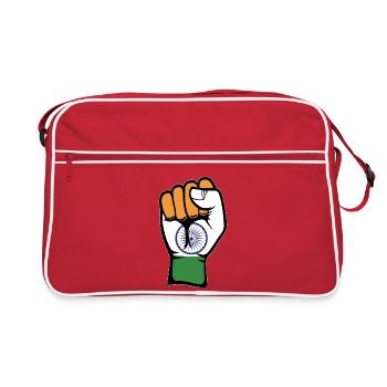 India Flag Fist - Retro Bag - red/white - Front