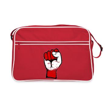 Poing du drapeau autrichien utilisé - Sac Retro - rouge/blanc - Devant