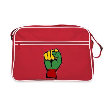 Poing du drapeau de la Lituanie - Sac Retro - rouge/blanc - Devant
