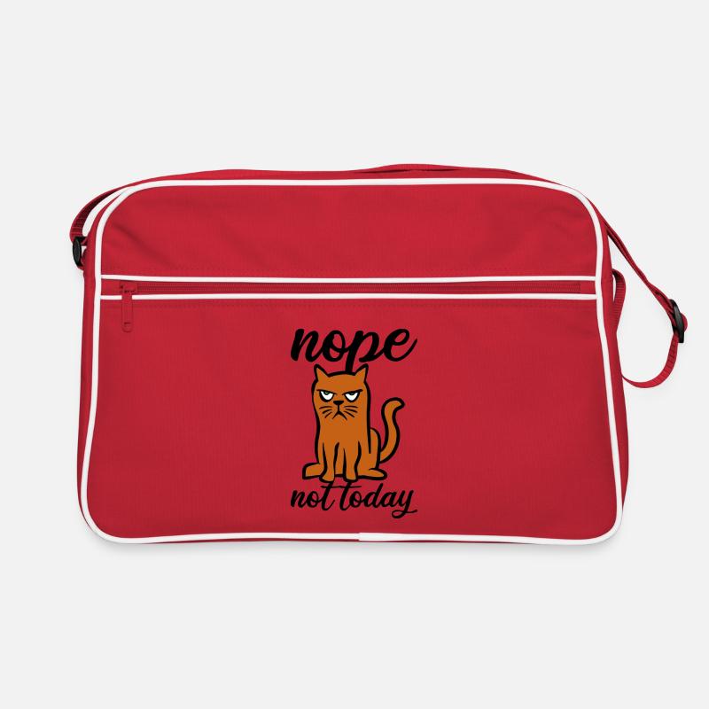 Nope Not Today - Katze - schlechte Laune Retro Tasche