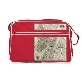 New York, 1840 - Sac Retro - rouge/blanc - Devant