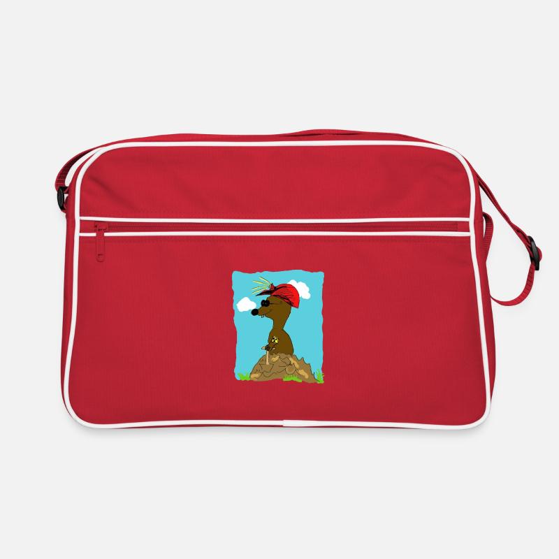 blinde maulwurf - Retro Tasche - Rot/Weiß