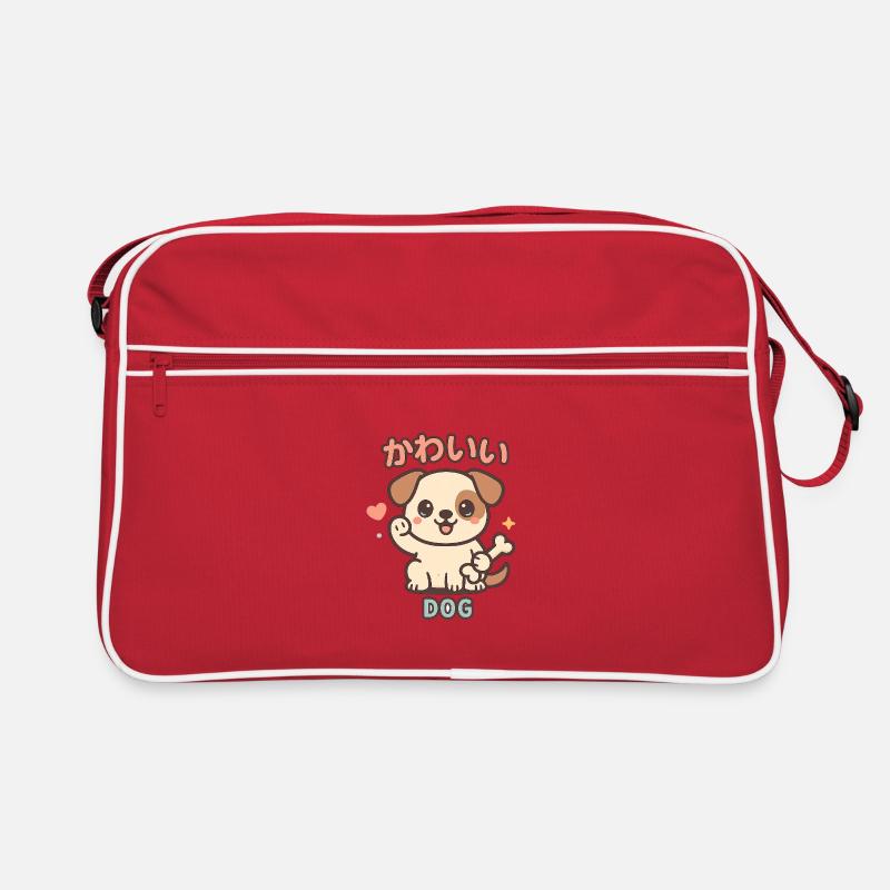 Dessin animé de chien kawaii - Chiot mignon Sac Retro