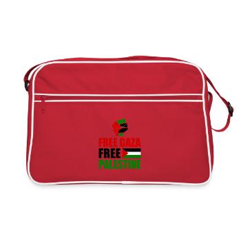 Free gaza Free palestine - Sac Retro - rouge/blanc - Devant