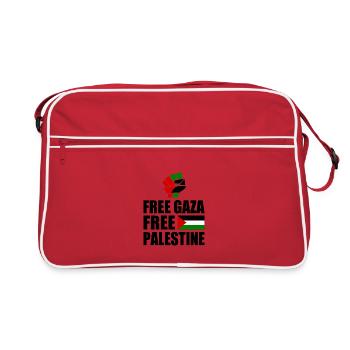 Free gaza Free palestine - Sac Retro - rouge/blanc - Devant