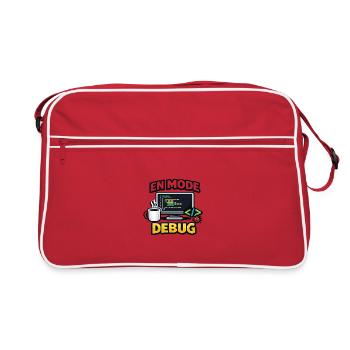 En Mode Debug Humour Développeur - Sac Retro - rouge/blanc - Devant