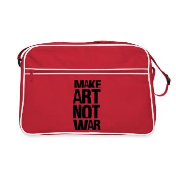 faire de l'art, pas la guerre - Sac Retro - rouge/blanc - Devant