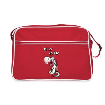 Yeh Haw Pferdchen - Retro Tasche - Rot/Weiß - Vorne