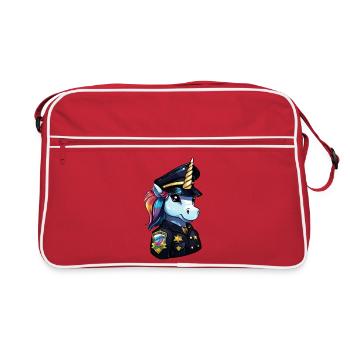 Police de la licorne - Sac Retro - rouge/blanc - Devant