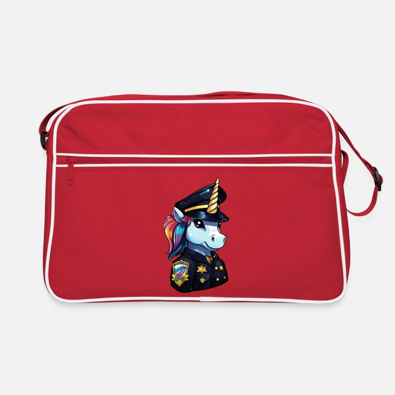 Einhorn Polizei Retro Tasche