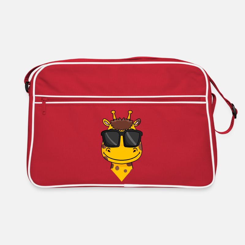Giraffe mit Brille Retro Tasche