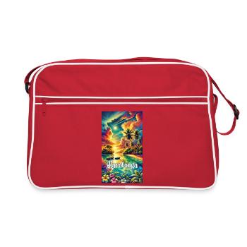 Îles Cook tropicales de Parotonga - Sac Retro - rouge/blanc - Devant