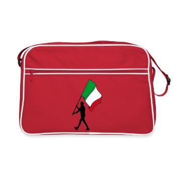 Drapeau Italie homme marchant - Sac Retro - rouge/blanc - Devant