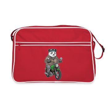 Panda Motorcycle - Retro Bag - red/white - Front