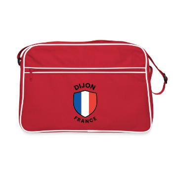Dijon France Shield Design - Retro Bag - red/white - Front
