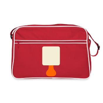 Orange Lamp Minimalist Glow - Retro Bag - red/white - Front