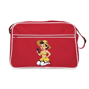 Cheerful influencer - Retro Bag - red/white - Front