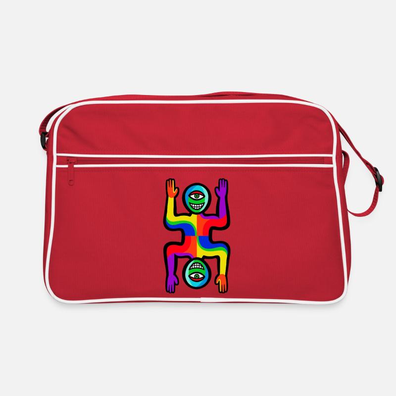 Figure de l’Arc-en-ciel à Deux Visages Sac Retro