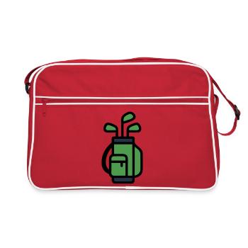 Sac de golf Tournoi du club de golf Golfeur Sac - Sac Retro - rouge/blanc - Devant