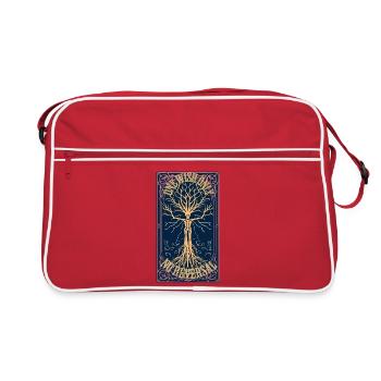 Mystic Willow Wish Tarot T-Shirt - Dark Aesthetic - Retro Bag - red/white - Front